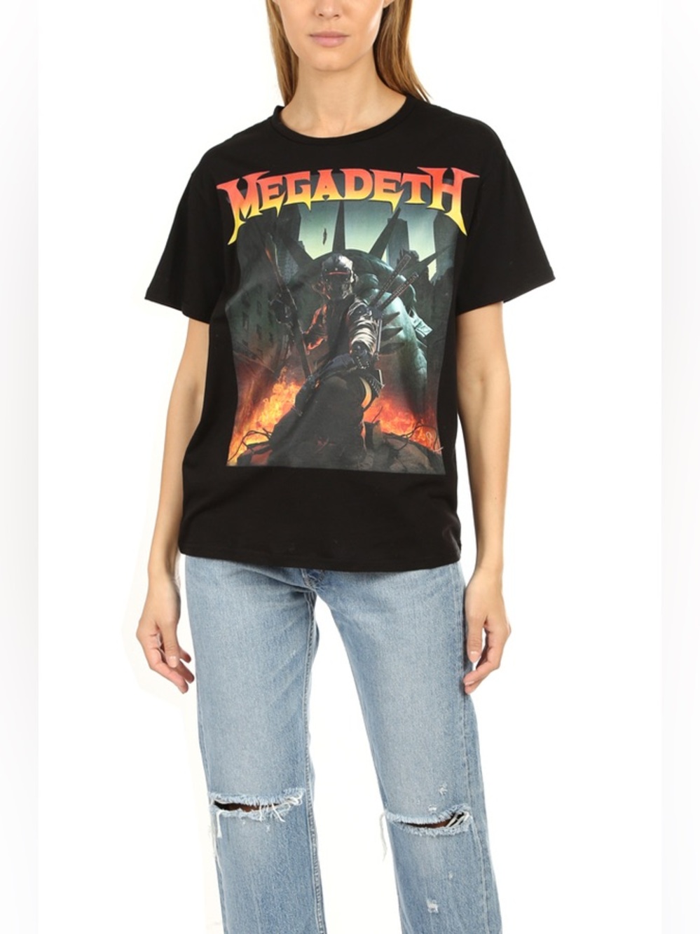 R13 Black Megadeth Fatalbot T-Shirt Size medium